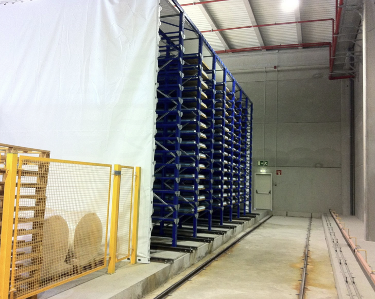 Installation drying concrete blocks