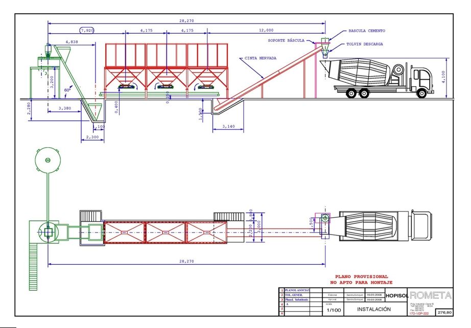 Batching plant without mixer, block making machines Rometa